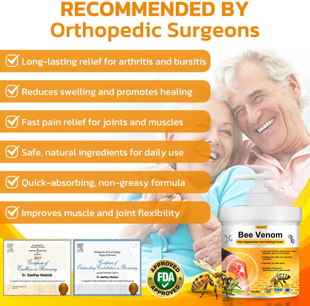 Bee Venom Pain Suppression Joint Healing Cream